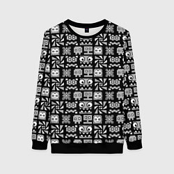 Свитшот женский Geometry Dash: Cubes, цвет: 3D-черный