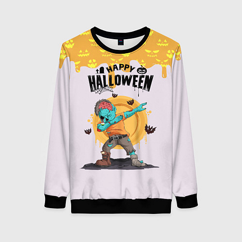 Женский свитшот Dab zombie halloween / 3D-Черный – фото 1