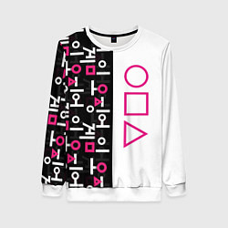 Свитшот женский Игра в кальмара: Стражи, цвет: 3D-белый