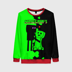 Женский свитшот Любовь Эндермена и Крипера Майнкрафт