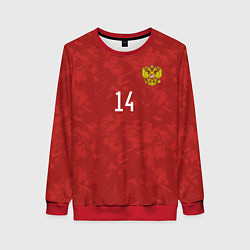 Свитшот женский Джикия, форма сборной России, цвет: 3D-красный