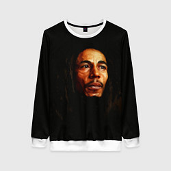 Свитшот женский Bob Marley Art, цвет: 3D-белый