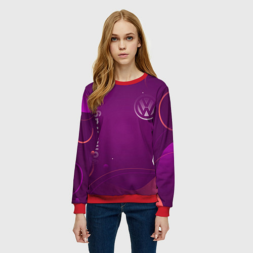 Женский свитшот Volksvasen / 3D-Красный – фото 3