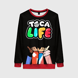 Свитшот женский Toca Life: Friends, цвет: 3D-красный