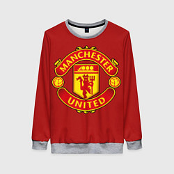 Свитшот женский Manchester United F C, цвет: 3D-меланж