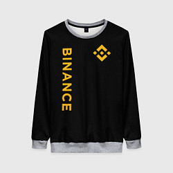 Женский свитшот БИНАНС ЛОГО КАРБОН BINANCE LOGO