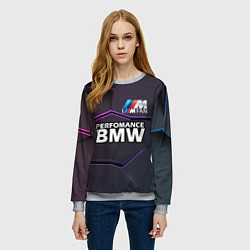 Свитшот женский BMW Perfomance, цвет: 3D-меланж — фото 2