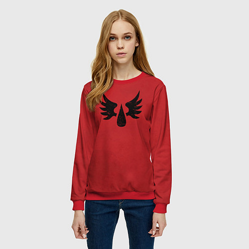 Женский свитшот Кровавые ангелы цвет легиона 9 / 3D-Красный – фото 3