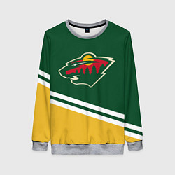 Свитшот женский Minnesota Wild NHL, цвет: 3D-меланж