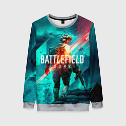 Свитшот женский Battlefield 2042 игровой арт, цвет: 3D-меланж