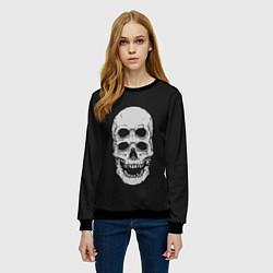 Свитшот женский Terrible Skull, цвет: 3D-черный — фото 2