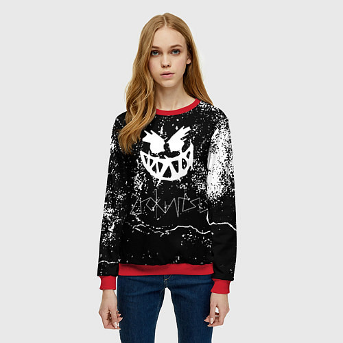 Женский свитшот PYROKINESIS: / 3D-Красный – фото 3