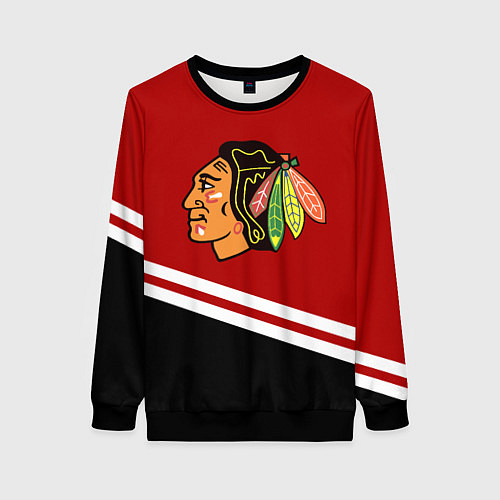 Женский свитшот Chicago Blackhawks, NHL / 3D-Черный – фото 1