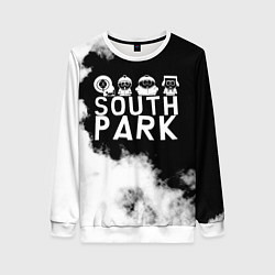 Свитшот женский Все пацаны на черном фоне Южный Парк, цвет: 3D-белый