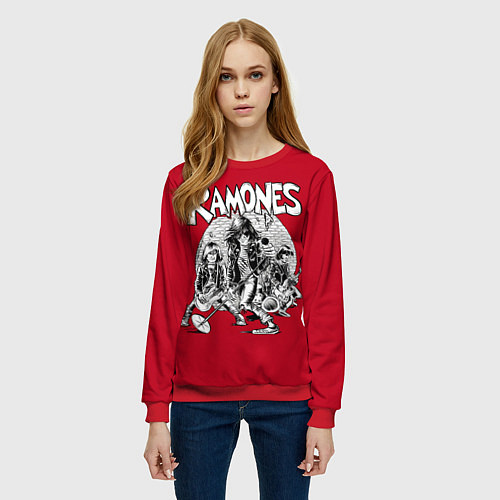 Женский свитшот BW Ramones / 3D-Красный – фото 3
