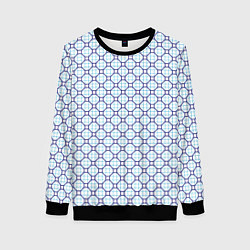 Свитшот женский Клетка с узором, цвет: 3D-черный