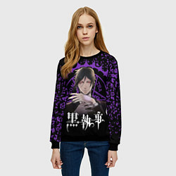 Свитшот женский Себастьян Михаэлис Демон, цвет: 3D-черный — фото 2