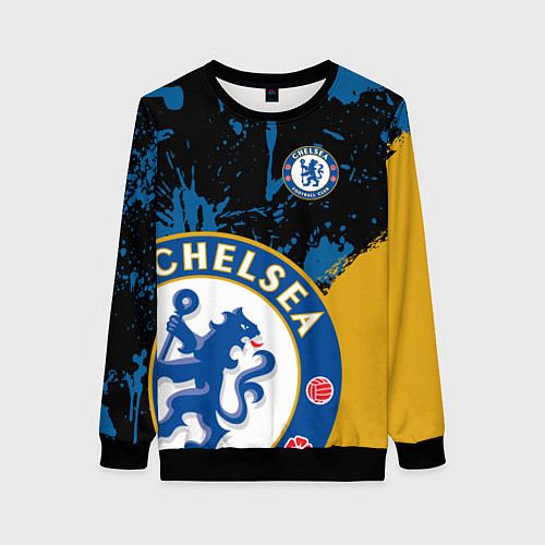 Женский свитшот ЧЕЛСИ CHELSEA GOLDEN LOGO / 3D-Черный – фото 1