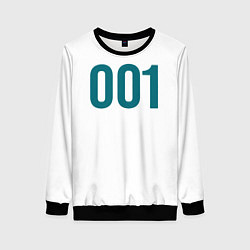 Свитшот женский Squid game - О Иль Нам 001, цвет: 3D-черный