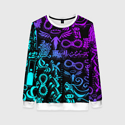 Свитшот женский ТАТУ ТОКЙСКИЕ МСТИТЕЛИ НЕОН, цвет: 3D-белый