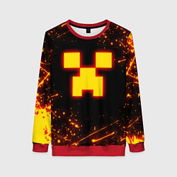 Женский свитшот ОГНЕННЫЙ КРИПЕР, МАЙНКРАФТ
