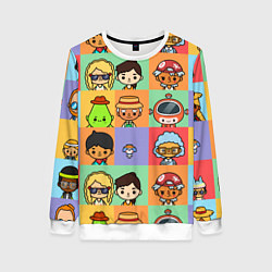 Свитшот женский TOCA BOCA WORLD HERO, цвет: 3D-белый