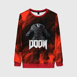 Женский свитшот 3D BARON DOOM FIRE