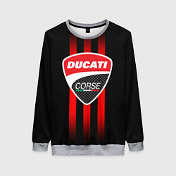 Женский свитшот DUCATI CARBON LOGO ITALY CONCERN