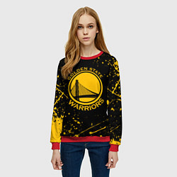 Свитшот женский GOLDEN STATE WARRIORS? , БРЫЗГИ КРАСОК, цвет: 3D-красный — фото 2