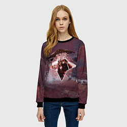 Свитшот женский Кадзуха Каэдэхара в примогеме, цвет: 3D-черный — фото 2