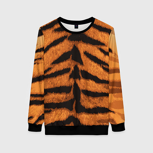 Женский свитшот ТИГРИНАЯ ШКУРА / 3D-Черный – фото 1