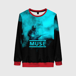 Женский свитшот Мэттью Беллами бирюзовый туман Muse