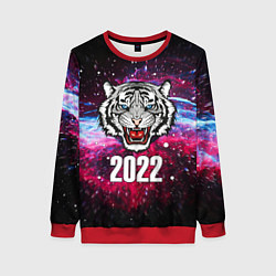 Женский свитшот ЧЁРНЫЙ ТИГР НОВЫЙ ГОД 2022 GRAY TIGER NEW YEAR