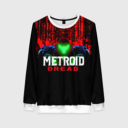 Женский свитшот Metroid Dread Самус Аран и потеки крови