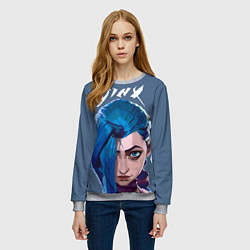 Свитшот женский Jinx Arcane, цвет: 3D-меланж — фото 2