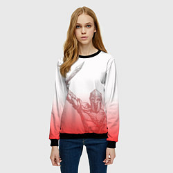 Свитшот женский Спартак Гладиатор White Theme, цвет: 3D-черный — фото 2