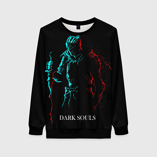 Женский свитшот Dark Souls NEON Силуэт / 3D-Черный – фото 1