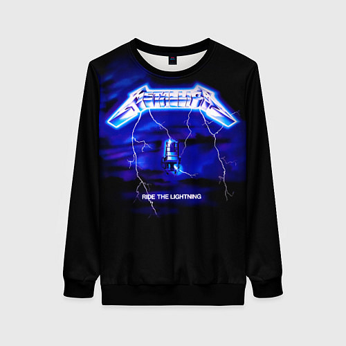 Женский свитшот Ride the Lightning - Metallica / 3D-Черный – фото 1