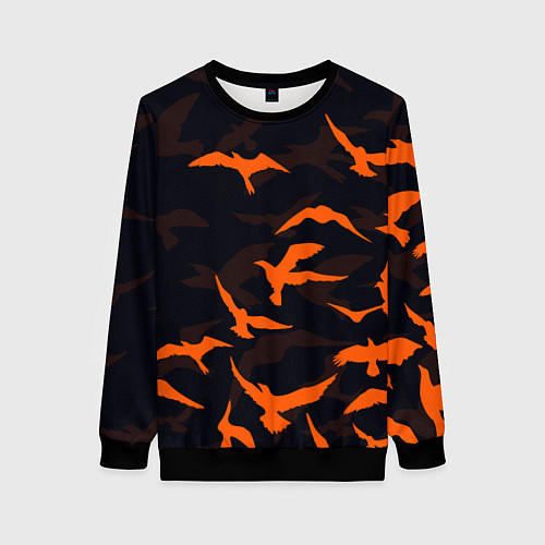 Женский свитшот Стая Воронов / 3D-Черный – фото 1