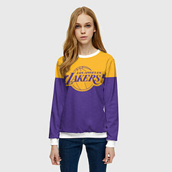 Свитшот женский LAKERS LINE HEXAGON SPORT, цвет: 3D-белый — фото 2