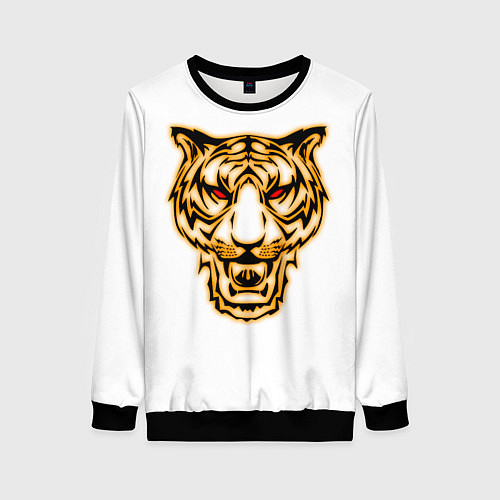Женский свитшот Тигр с классным и уникальным дизайном в крутом сти / 3D-Черный – фото 1