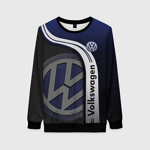 Женский свитшот Volkswagen Фольксваген / 3D-Черный – фото 1