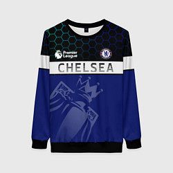 Свитшот женский FC Chelsea London ФК Челси Лонон, цвет: 3D-черный