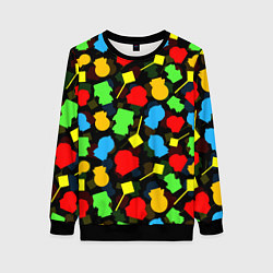 Свитшот женский SOUTH PARK ЮЖНЫЙ ПАРК НОВОГОДНИЙ УЗОР, цвет: 3D-черный