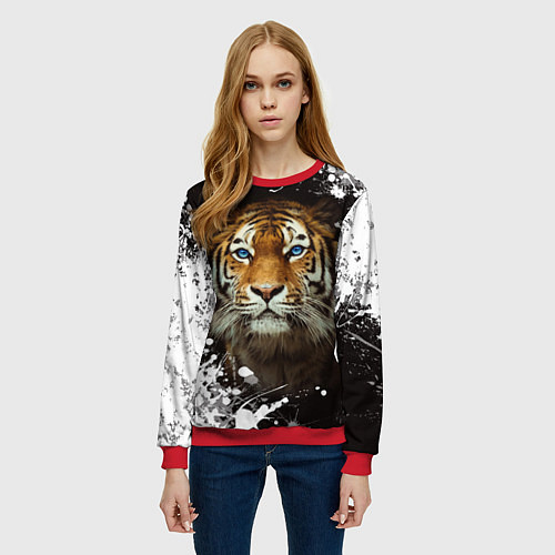 Женский свитшот Год тигра2022 / 3D-Красный – фото 3