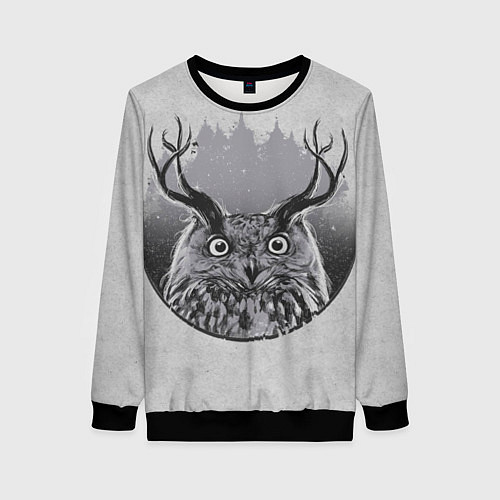 Женский свитшот Оленесова / 3D-Черный – фото 1