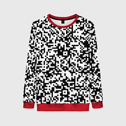 Свитшот женский Стиль QR код, цвет: 3D-красный