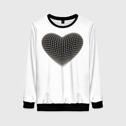 Свитшот женский HEART PRINT, цвет: 3D-черный