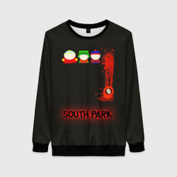 Свитшот женский Южный парк главные персонажи South Park, цвет: 3D-черный