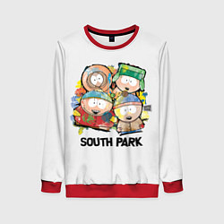 Свитшот женский South Park - Южный парк краски, цвет: 3D-красный